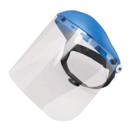 Protector Facial con Cabezal Suspensión Tipo Corona de Polietileno Azul HERHILD HG-4